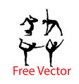 yoga sport activity vector image vector image