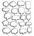collection of hand drawn bubble speech vector image
