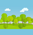 forest woods cardboard paper landscape park green vector image