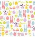 happy sweet easter seamless pattern background vector image vector image
