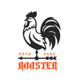 rooster antique weather vane weathercock icon vector image