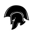 spartan helmet in monochrome style design element vector image