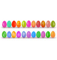 easter eggs set colorful realistic egg design vector image