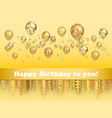 nice greeting background balloon with golden vector image vector image