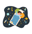 child happy night dreams vector image vector image
