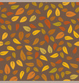 autumn floral seamless different leaves pattern vector image