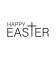 happy easter isolated on white background vector image