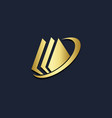 paper document business gold logo vector image vector image