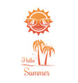 summer sun logo design vector image
