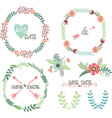 wedding wreath laurel elements vector image vector image