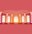 ballroom interior in royal castle or palace vector image