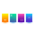 minimal cover layout designs bright neon vector image