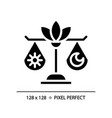 pixel perfect day and night balance glyph style vector image vector image