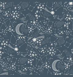 Starry sky seamless pattern-02 Royalty Free Vector Image