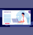 contact us template corporate service page vector image