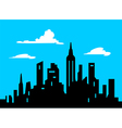graphic style cartoon city skyline vector image vector image