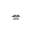 urban city skyline with lake river creek or beach vector image