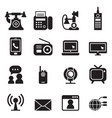 communication technology icons set vector image