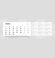 monthly calendar for 2024 year starts on monday vector image