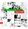 set of grunge textures vector image