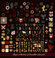 set of vintage heraldic elements for design vector image vector image