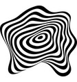 abstract black and white stripe shape liquefy vector image