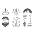 set of golf logo labels and emblems vector image