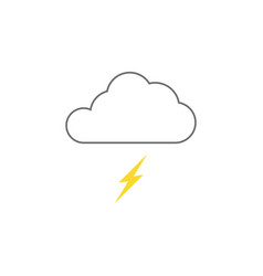 Thunder cloud icon design template isolated Vector Image